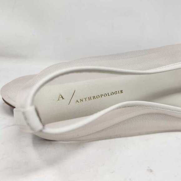 New women's 10 By Anthropologie mesh ballet flats in Cream - Picture 8 of 11